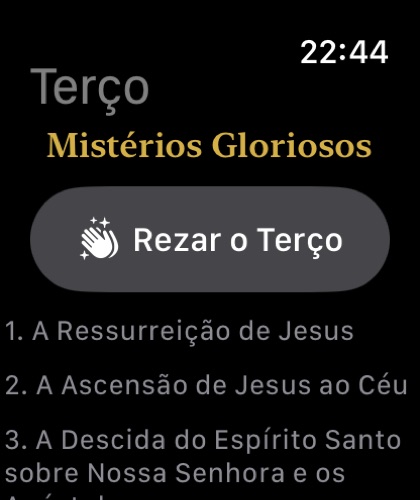 Apple Watch com os mistérios do dia